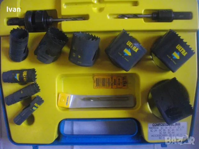 СТАРО КАЧЕСТВО ФРЕНСКИ ОРИГИНАЛЕН ПРОФЕСИОНАЛЕН КОМПЛЕКТ БОРКОРОНИ 16-62мм ЗА ДЪРВО И МЕТАЛ ULTRA, снимка 3 - Други инструменти - 48998480