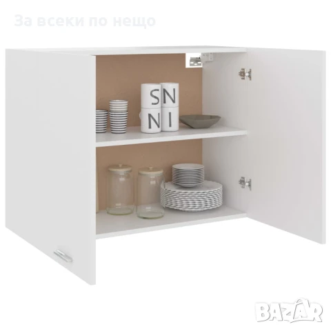 Висящ Шкаф, Бял, 80x31x60 См, ПДЧ Код P807, снимка 4 - Шкафове - 50829128
