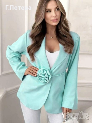Дамско елегантно сако с роза, снимка 3 - Сака - 53556290