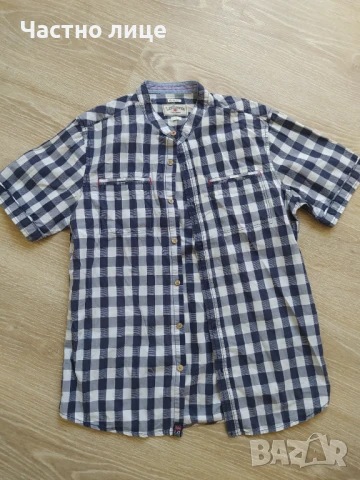 Мъжка риза с къс ръкав 