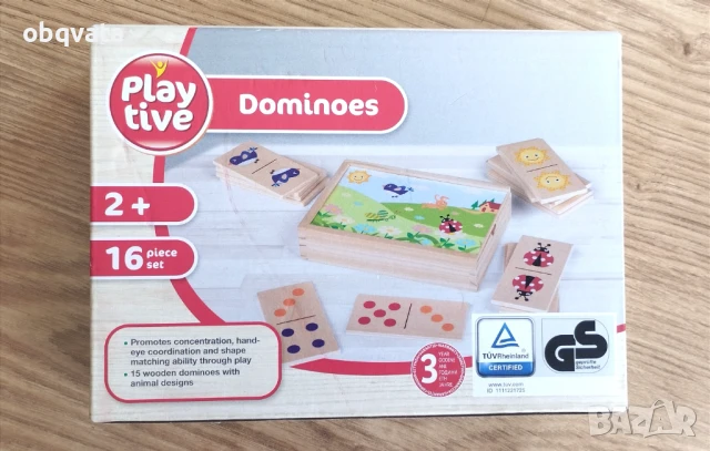 НОВИ Детски Дървени игри - домино, мини боулинг, мини кърлинг, снимка 2 - Образователни игри - 50908090