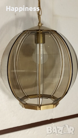 Абажур (Полилей) с 8 стъкла и Нова LED крушка (E27 / 9W / 4000K ), снимка 3 - Лампи за таван - 52670881