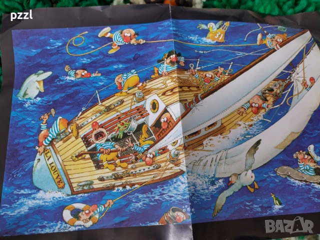 Триъгълен Пъзел "Happy Sailors” Heye 1981г. 500 части , снимка 2 - Пъзели - 53872548