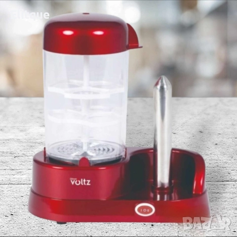 Уред за хот-дог с приставка за 6 яйца Voltz, 365W, Незалепващо покритие, Червен 24 месеца гаранция, снимка 3 - Други - 52895109