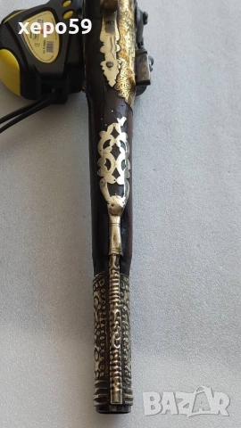 Стар кремъчен пищов със сребърни апликации,работещ ,револвер, ятаган,сабя,щик, снимка 15 - Антикварни и старинни предмети - 52217517