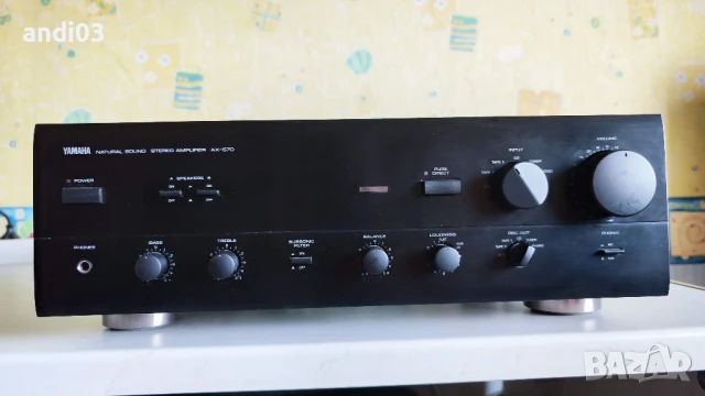 Стерео усилвател Yamaha AX-570 с оригинално дистанционно, снимка 8 - Ресийвъри, усилватели, смесителни пултове - 50633651