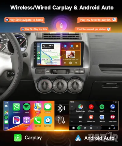 Мултимедия за Honda Jazz / Fit, Android, Навигация, Андроид плеър, 2DIN, 2002-2008 година Honda Jazz, снимка 2 - Аксесоари и консумативи - 49786372