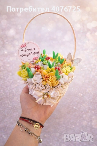 Кошница с ароматни сапунени цветя , снимка 5 - Други - 53640832