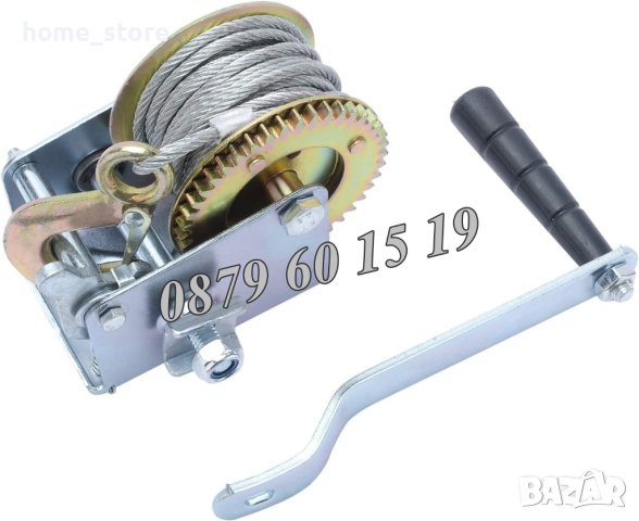Ръчна лебедка с въже 800LB /360 кг/, лебедка със стоманено въже , снимка 3 - Други инструменти - 40849438