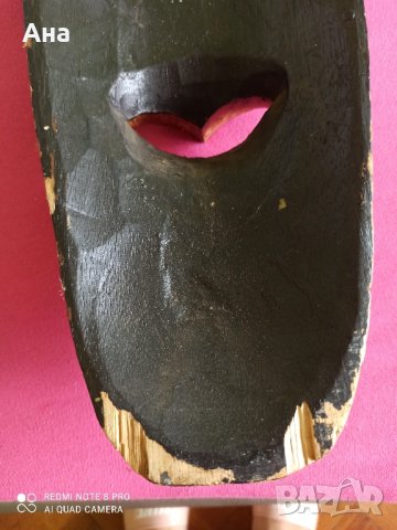 Голяма африканска дървена маска , снимка 4 - Статуетки - 41405742