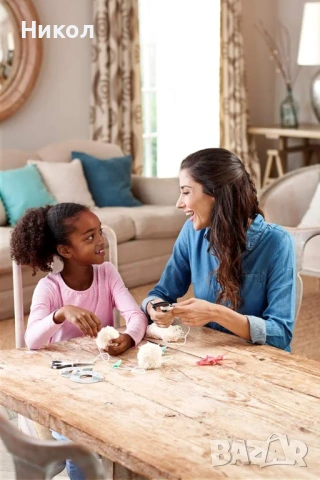 Комплект за изработка на помпони Sizzix, Инструмент за изработка на помпони „Направи си сам“, 4 разм, снимка 6 - Декорация за дома - 53166353