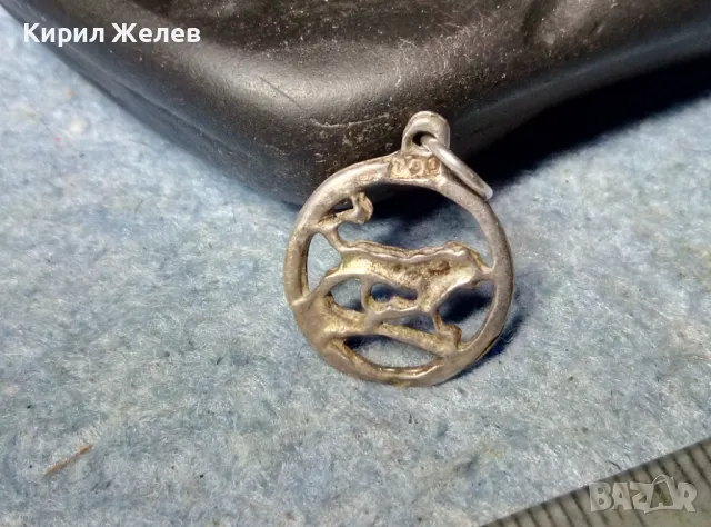 ЗОДИЯ ЛЪВ АСТРОЛОГИЧЕН СРЕБЪРЕН МЕДАЛЬОН СРЕБРО 800 ФИНА АЖУРНА РЪЧНА ИЗРАБОТКА 55661, снимка 8 - Колиета, медальони, синджири - 48987496
