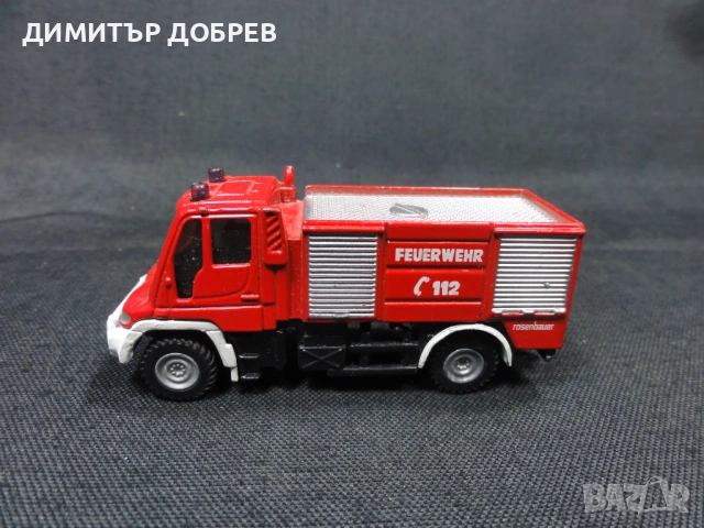 МЕТАЛНА КОЛИЧКА ПОЖАРНА КОЛА MERCEDES UNIMOG SIKU, снимка 2 - Колекции - 53151732