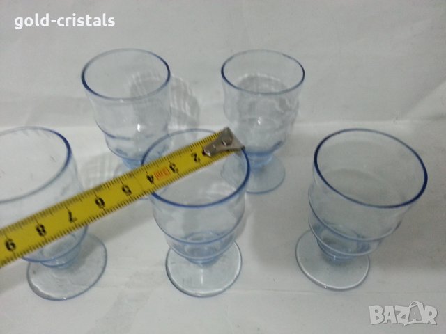 Ретро стъклени чаши цветно стъкло, снимка 4 - Антикварни и старинни предмети - 35985024