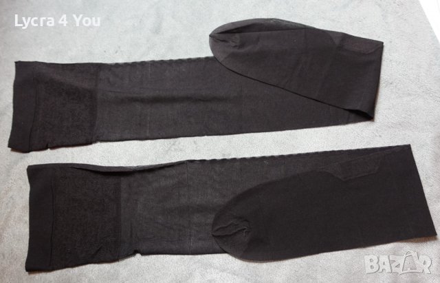 Antie M/L черни чорапи за жартиери с ръб отзад и красива дантела, снимка 4 - Бельо - 38652476