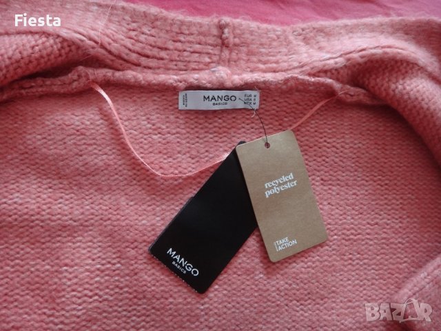 Нова жилетка Mango в бледо розово, плетен пуловер Манго, снимка 11 - Жилетки - 41575608