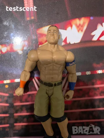 Екшън фигура WWE John Cena Джон Сина Mattel Basic Khaki Shorts Red Bands figure играчка, снимка 3 - Колекции - 48831124