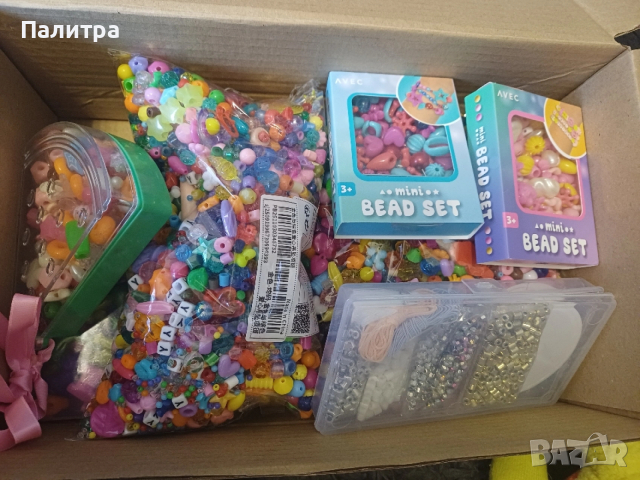 Голям лот мъниста за изработка на детски бижута, снимка 5 - Други - 53399336