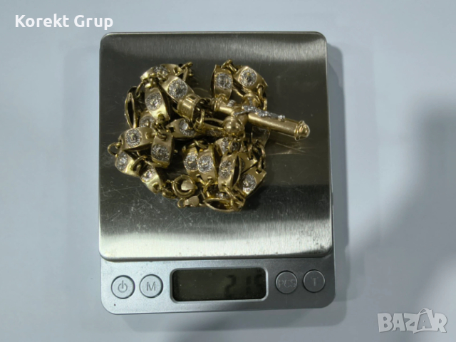 Златен ланец с кръст 14к, снимка 2 - Колиета, медальони, синджири - 53345995