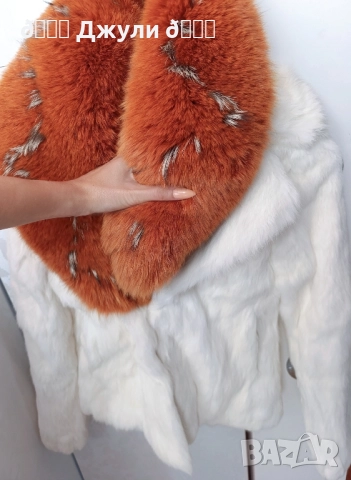 Палто с естествен косъм от чинчила и лисица, снимка 5 - Палта, манта - 48772579