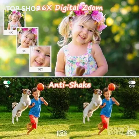 Нова 1080P FHD камера 44MP с 16X зуум и 32GB SD карта за начинаещи, снимка 8 - Камери - 49804763