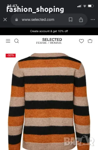 Пуловер  Selected Femme вълна и алпака, снимка 10 - Блузи с дълъг ръкав и пуловери - 48963240