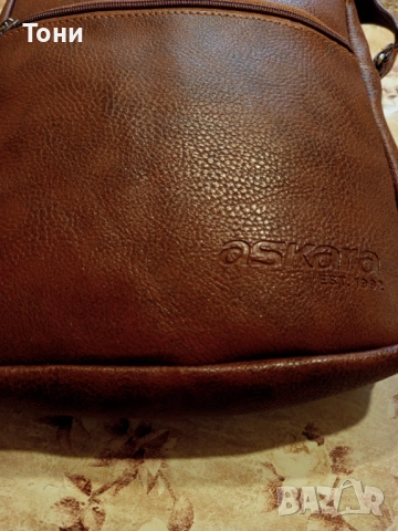 ASKARA Оригинал Нова Кожена Мъжка Чанта , снимка 5 - Чанти - 52306526