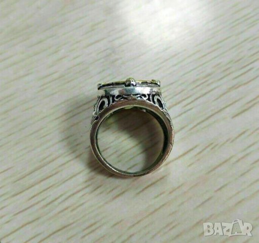 Мъжки пръстен с перидот/оливин/, снимка 4 - Пръстени - 35769738