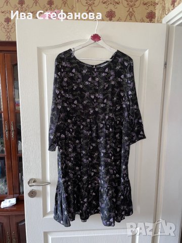 Ежедневна елегантна ежедневна широка флорален десен висока талия , снимка 2 - Рокли - 41286613