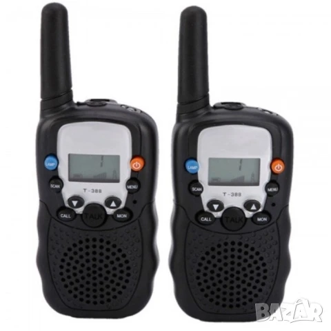 Уоки Токи 3 км с Фенер и LCD Черен 1 бр 