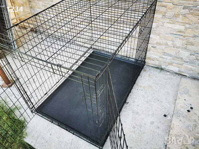 120x78x82cм XXL голяма метална сгъваема клетка за куче за транспорт или стационар, снимка 4 - За кучета - 55785037