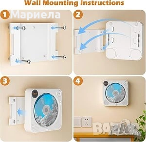 Преносим плейър с високоговорители, FM радио, USB, AUX вход, дистанционно, снимка 3 - Аудиосистеми - 53858214