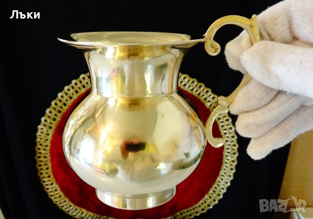 Бронзова кана за ракия 250 мл.,каничка,барок. , снимка 7 - Антикварни и старинни предмети - 39710835