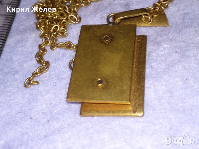 КРАСИВ Стар ПОЗЛАТЕН БРОНЗОВ РЕТРО АР ДЕКО МЕДАЛЬОН с ФИНА БРОНЗОВА с ПОЗЛАТА ЗДРАВА ВЕРИЖКА 38453, снимка 17 - Антикварни и старинни предмети - 41389449