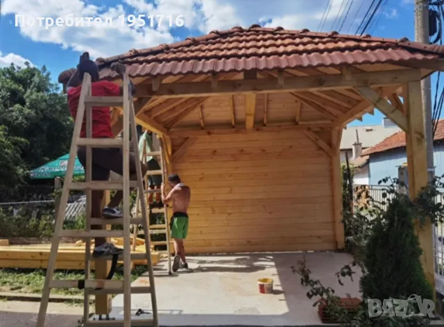 изграждане на дървени навеси , снимка 4 - Ремонти на покриви - 47837704
