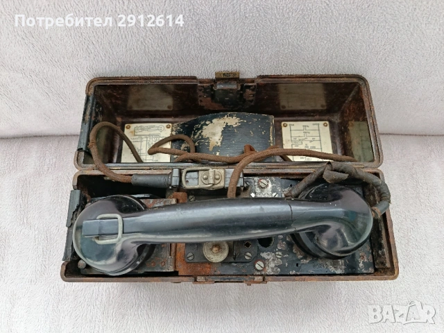 стар немски военно-полеви телефон - WEHRMACHT - WWII - 1944г
