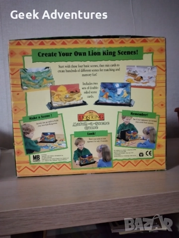 Настолна Игра Цар Лъв от 90те Lion King - Match - a - Scene Game (1994), снимка 2 - Колекции - 52805582