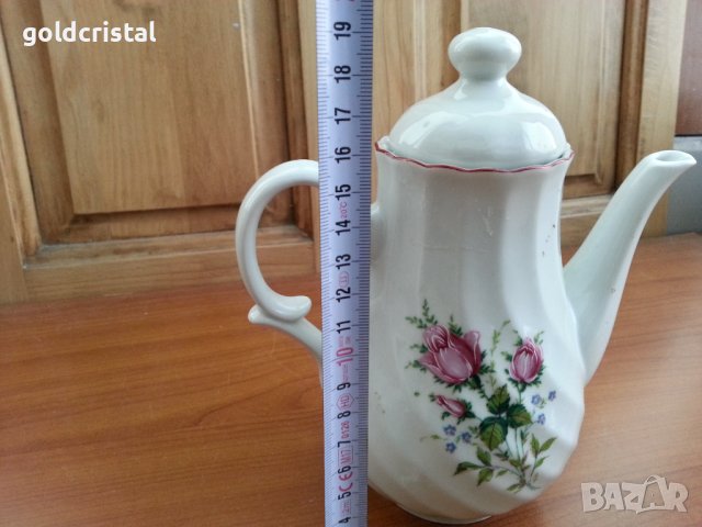 Български порцелан кана чайник, снимка 3 - Антикварни и старинни предмети - 40306175