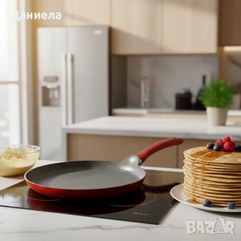 Тиган за палачинки Votlz OV54422A26 – незалепващо мраморно покритие, 26 см