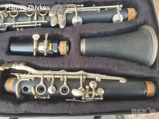 Музикален инструмент стар кларинет с чанта , снимка 8 - Колекции - 53004262