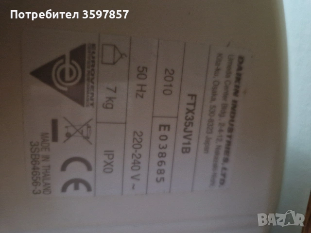 Инверторен Климатик Дайкин 12 за части 