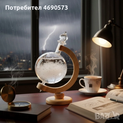 Красив глобус с кристали които предсказват времето 