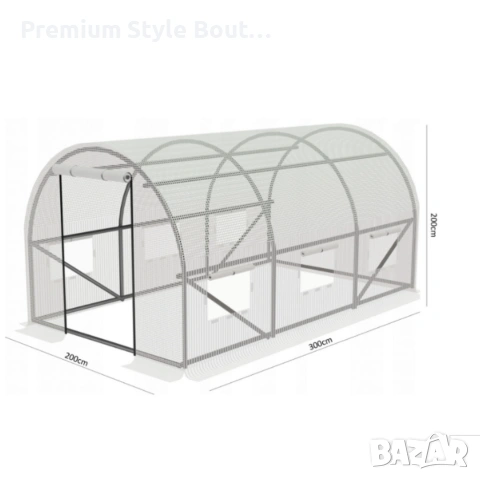 Оранжерия със стабилна поцинкована рамка - професионална защита за вашите култури, снимка 8 - Други стоки за дома - 53592658
