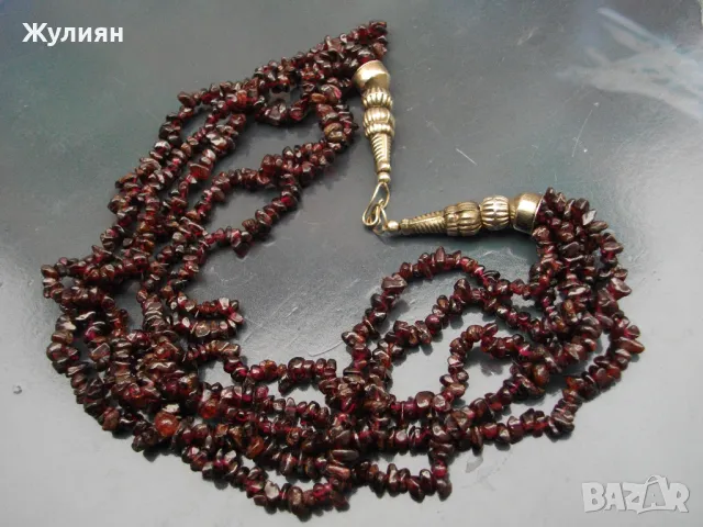 СТАР ГЕРДАН КОЛИЕ ЕСТЕСТВЕНИ ГРАНАТИ ГРАНАТ , снимка 4 - Антикварни и старинни предмети - 49764912