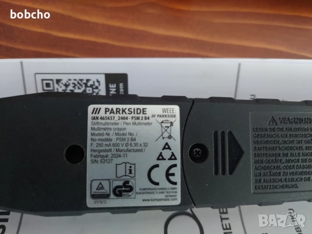 Измервателни уреди: амперклещи и писалка Parkside, снимка 9 - Други инструменти - 50589205