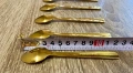 Винтидж чаени лъжички, комплект 6 бр., stainless steel, златисто покритие, снимка 3