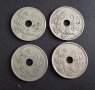 Монети . Белгия. 25 цента. От 1920 до 1923 година включително. , снимка 1 - Нумизматика и бонистика - 40969762