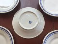 5 бр. бели порцеланови чинии със син кант, снимка 5