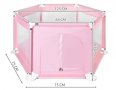 Текстилна площадка за игра, 115x65 см, розова, заградена зона за игра, безопасна постелка, снимка 7