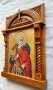 Дърворезба- домашен иконостас "Св. Мина ", снимка 3